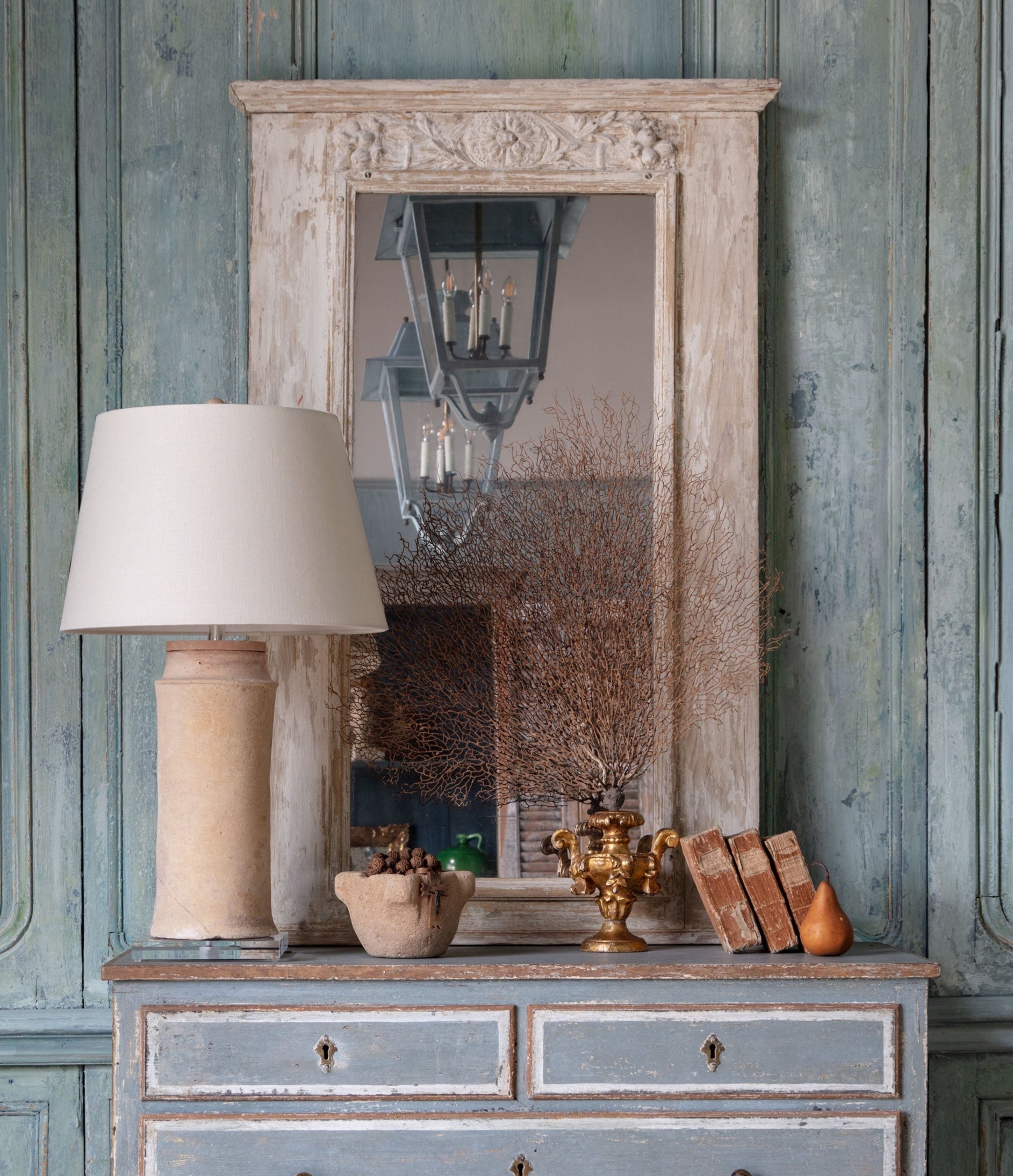 Lampe à jet de pluie en terre cuite espagnole, vers le XVIIe siècle