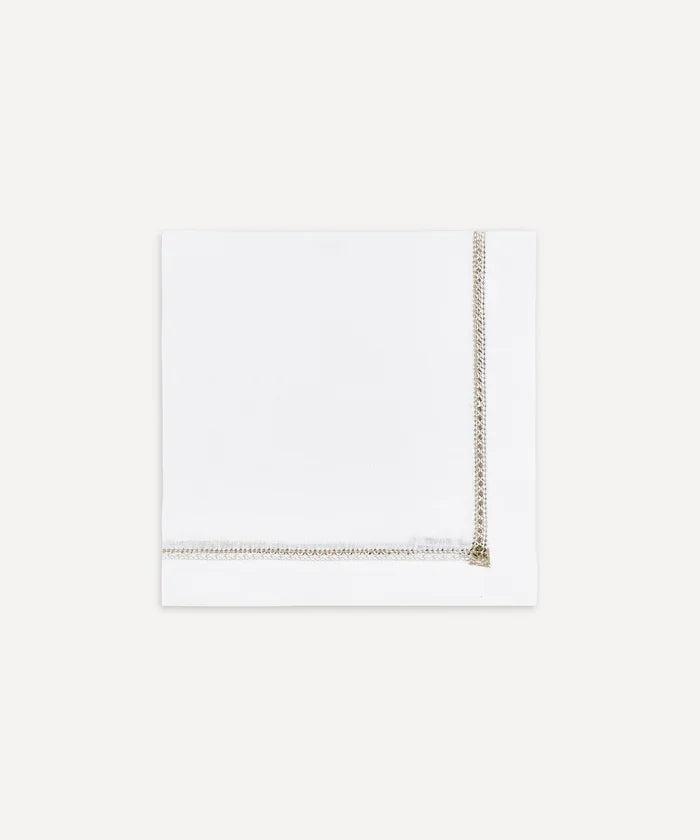 Serviette en lin Georgiana à point d'échelle