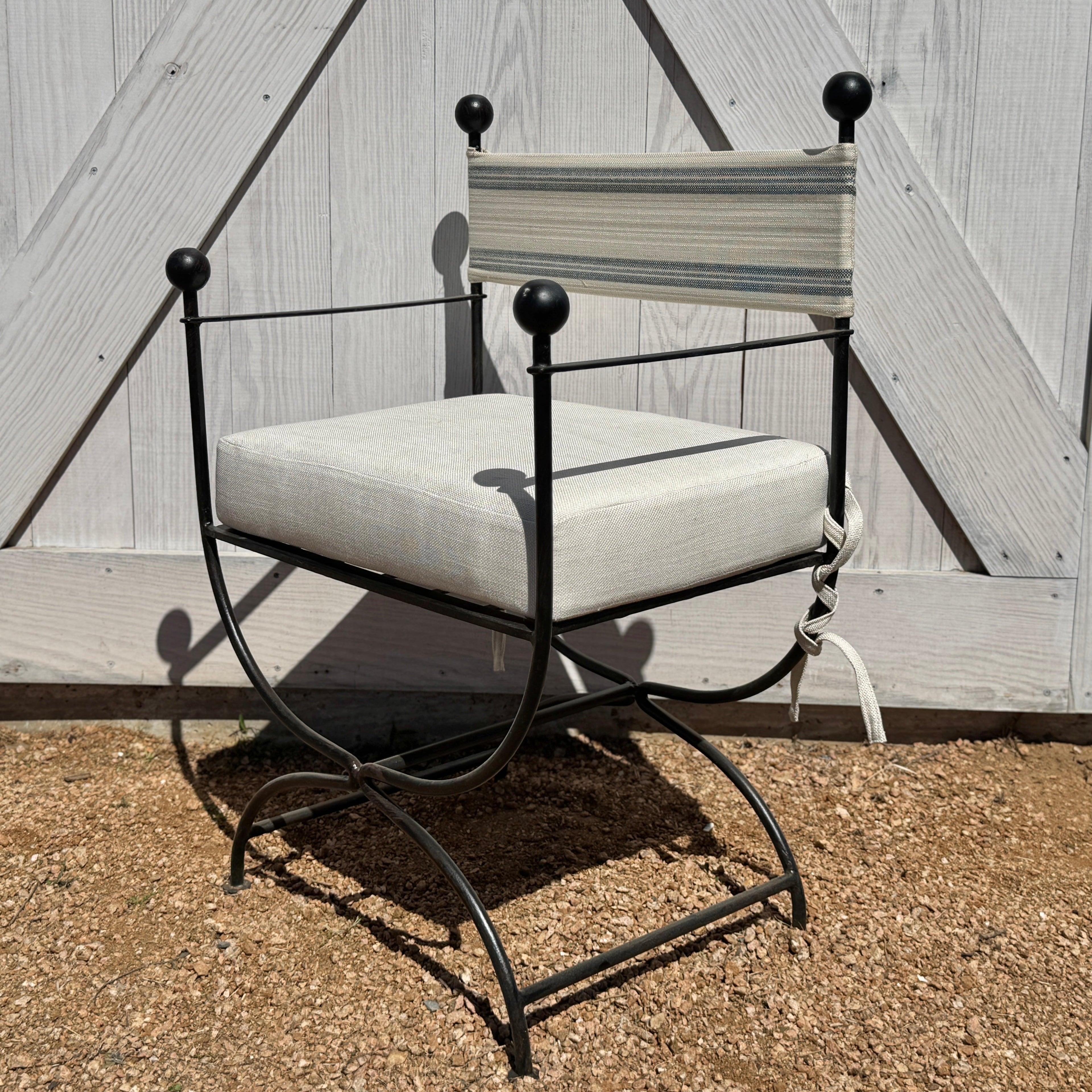 Lot de 8 chaises de jardin italiennes vintage de Milan vers 1960