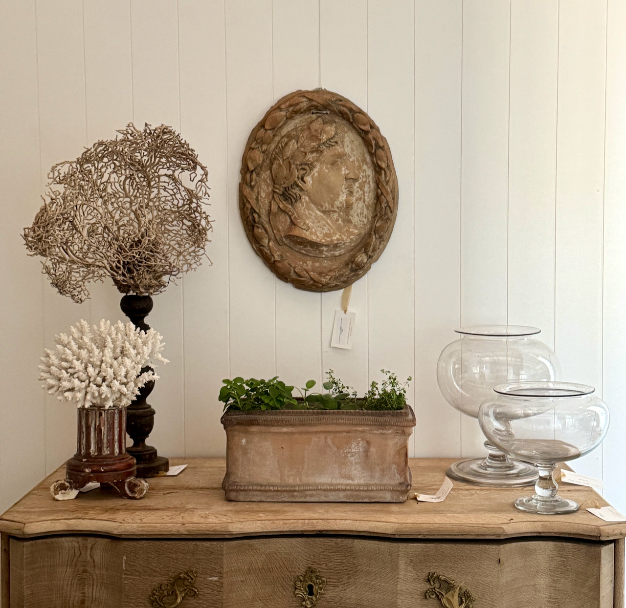 Jardinière italienne antique en terre cuite