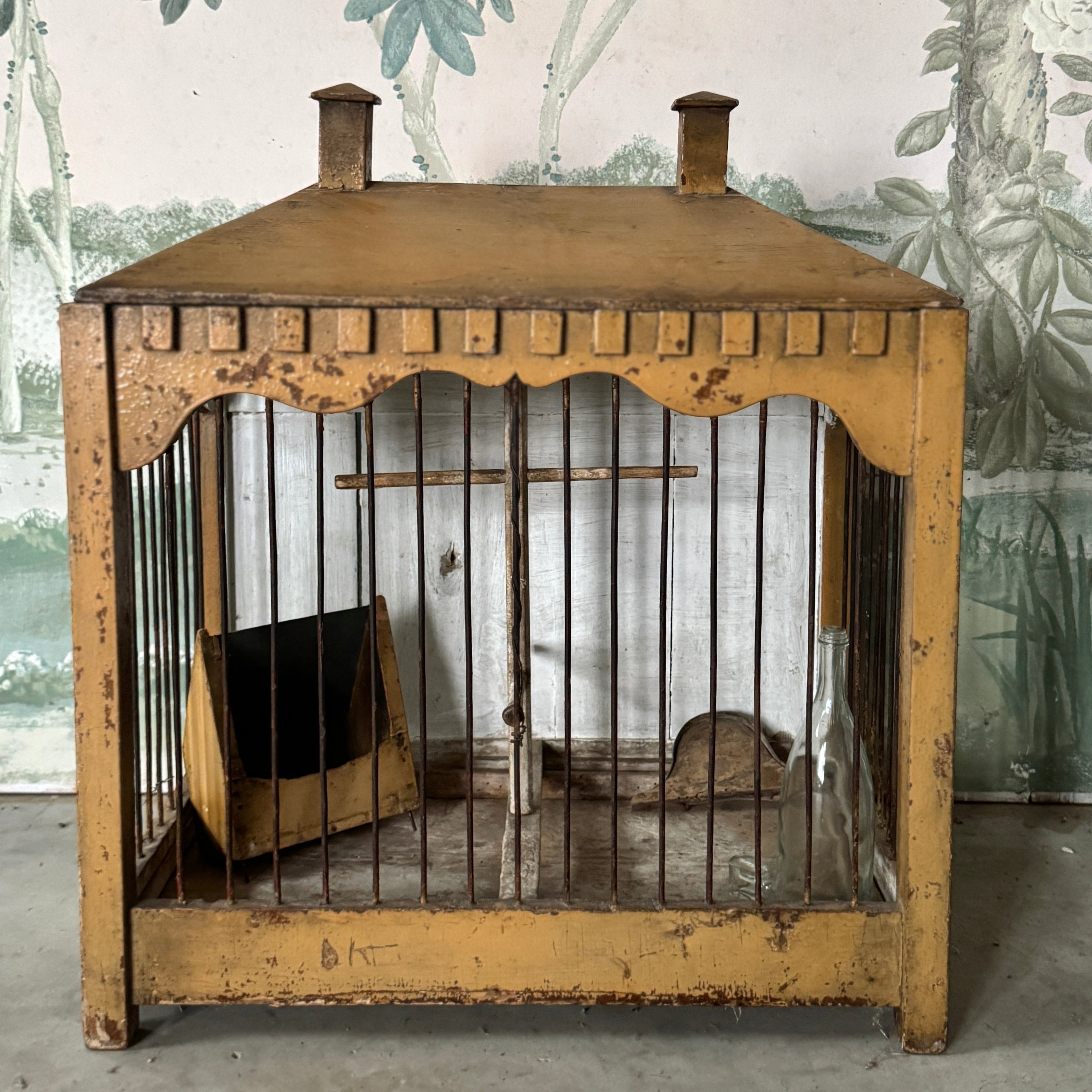 Cage à oiseaux antique belge