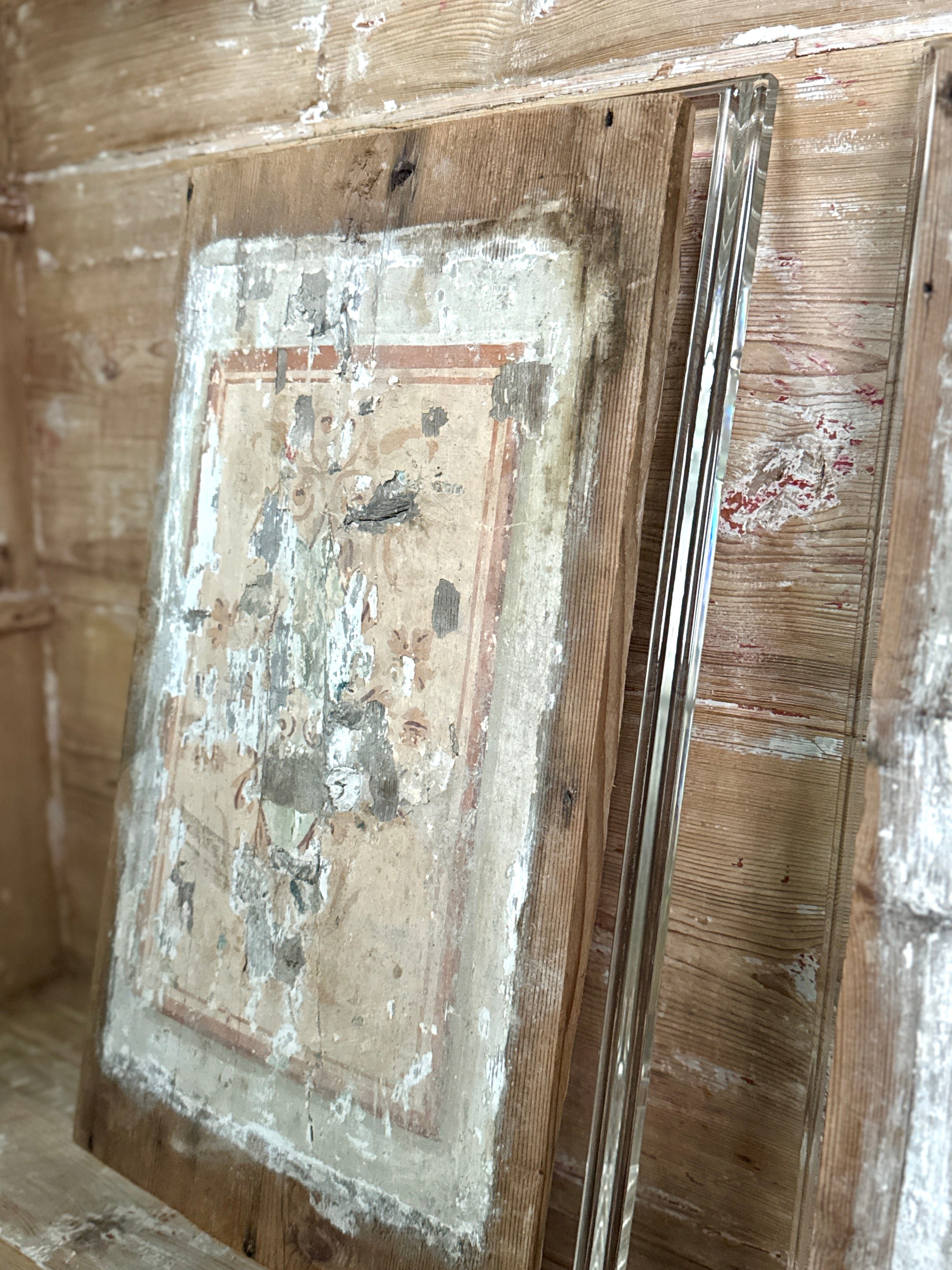 Panneau de plafond vénitien du XVe siècle sur acrylique