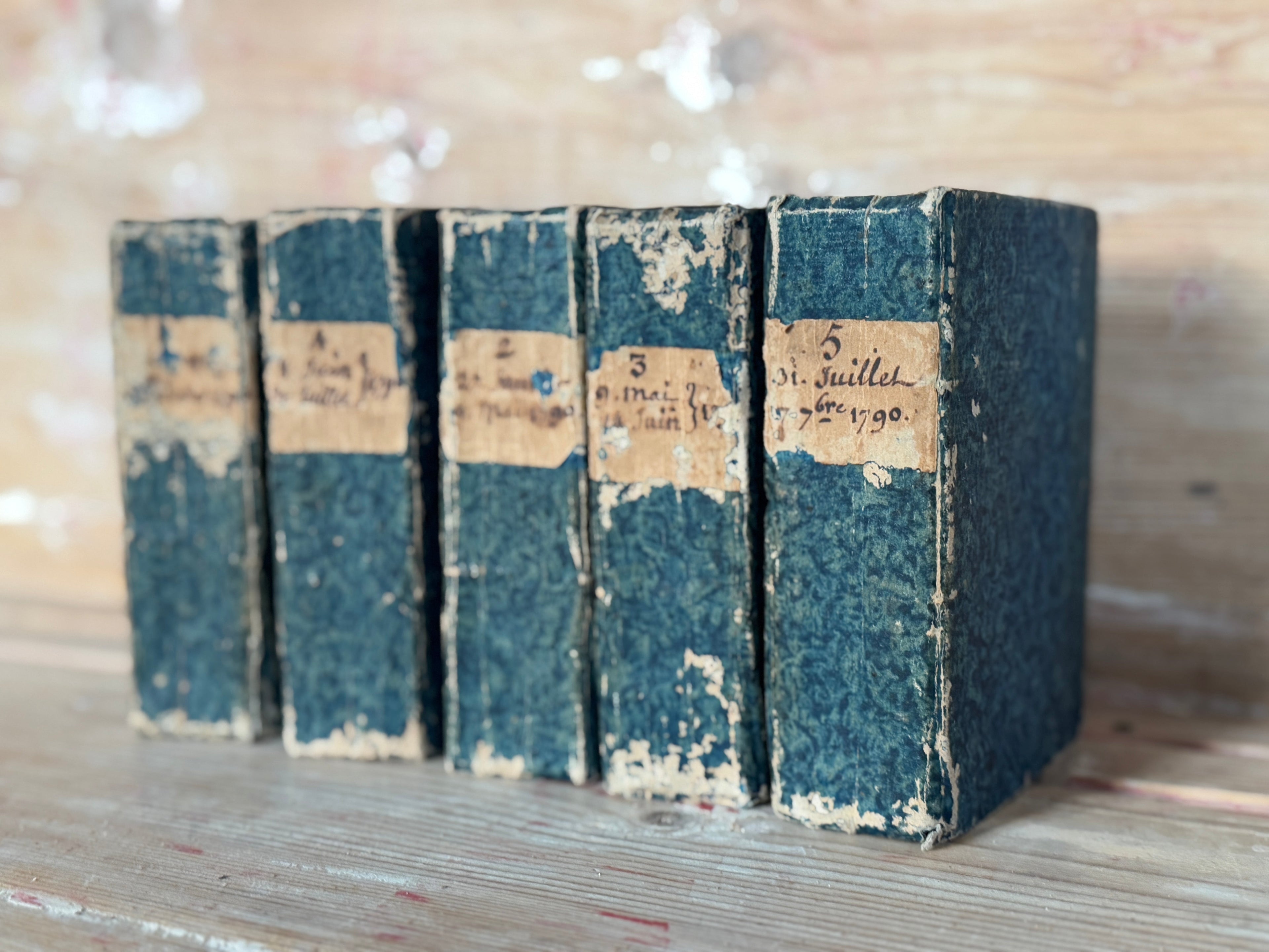Ensemble de livres bleus prussiens anciens