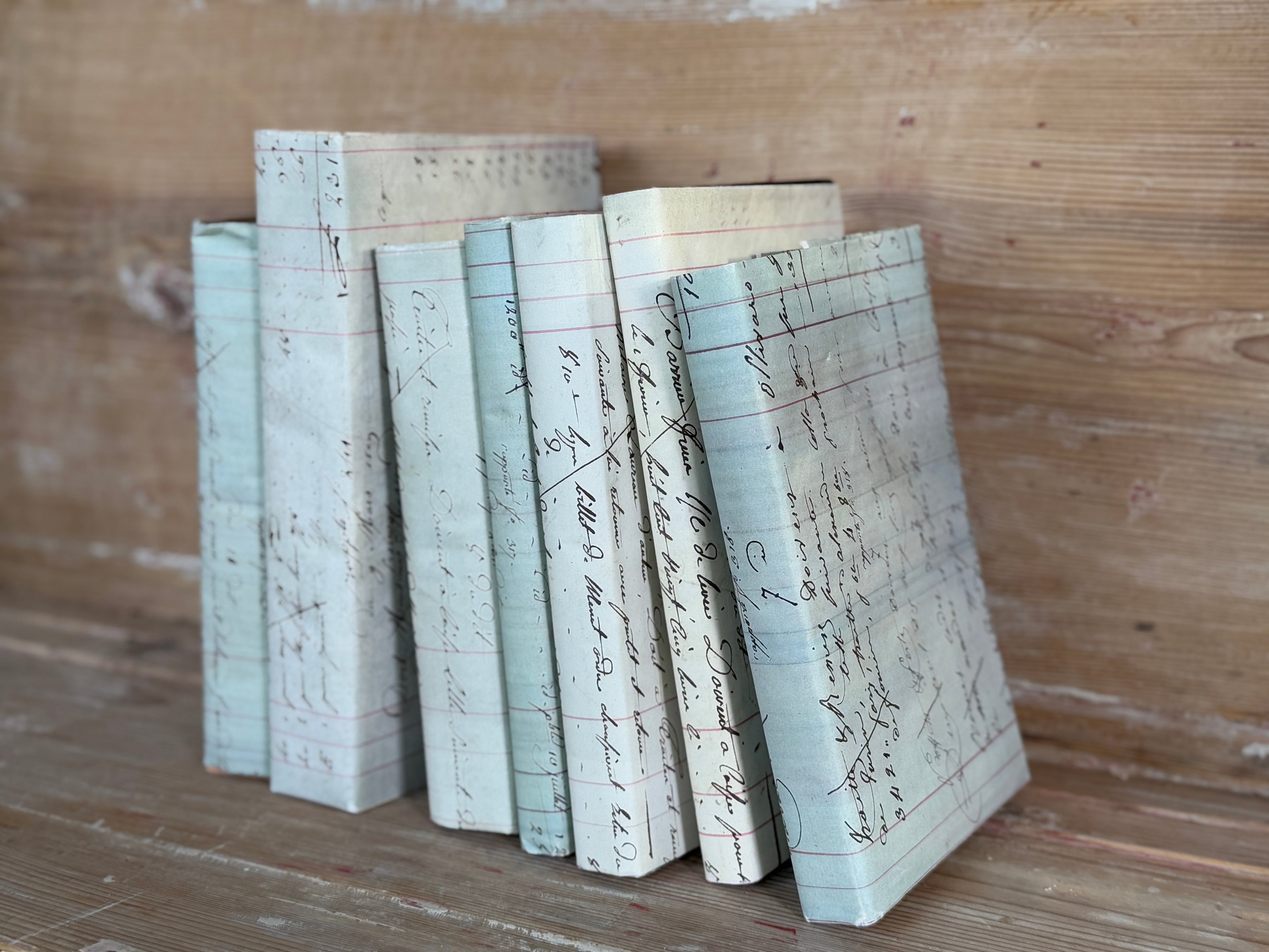 Couvertures de livres antiques imprimées en grand livre français (lot de 6)