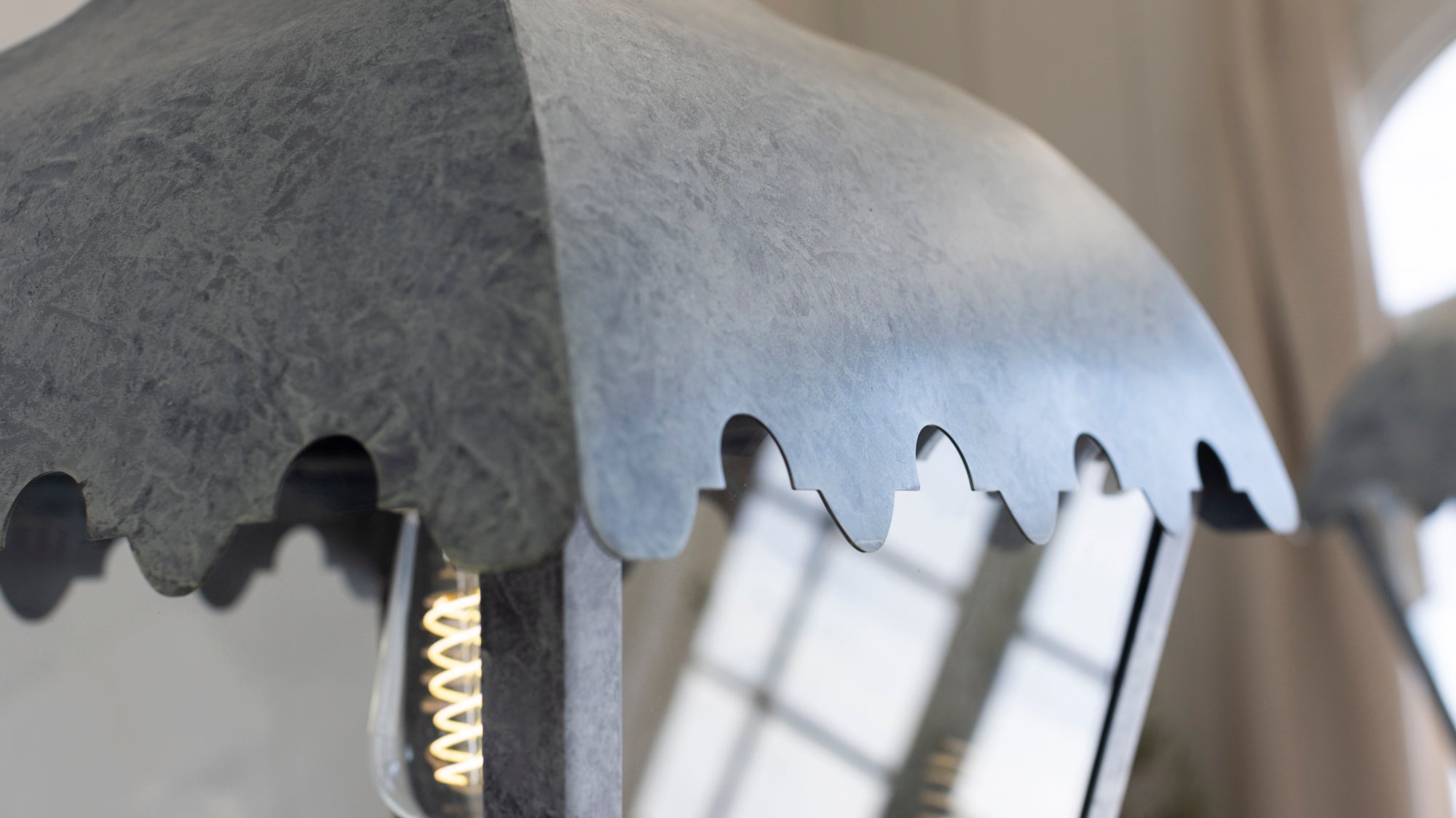 Lanterne Marais en finition zinc français