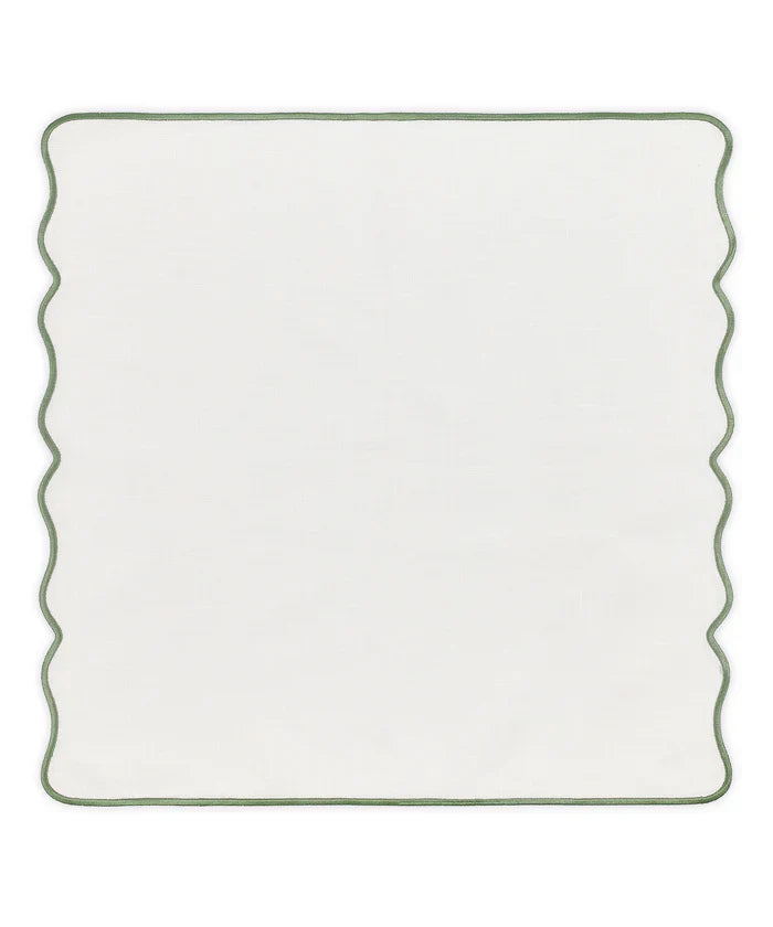 Serviette en lin festonnée