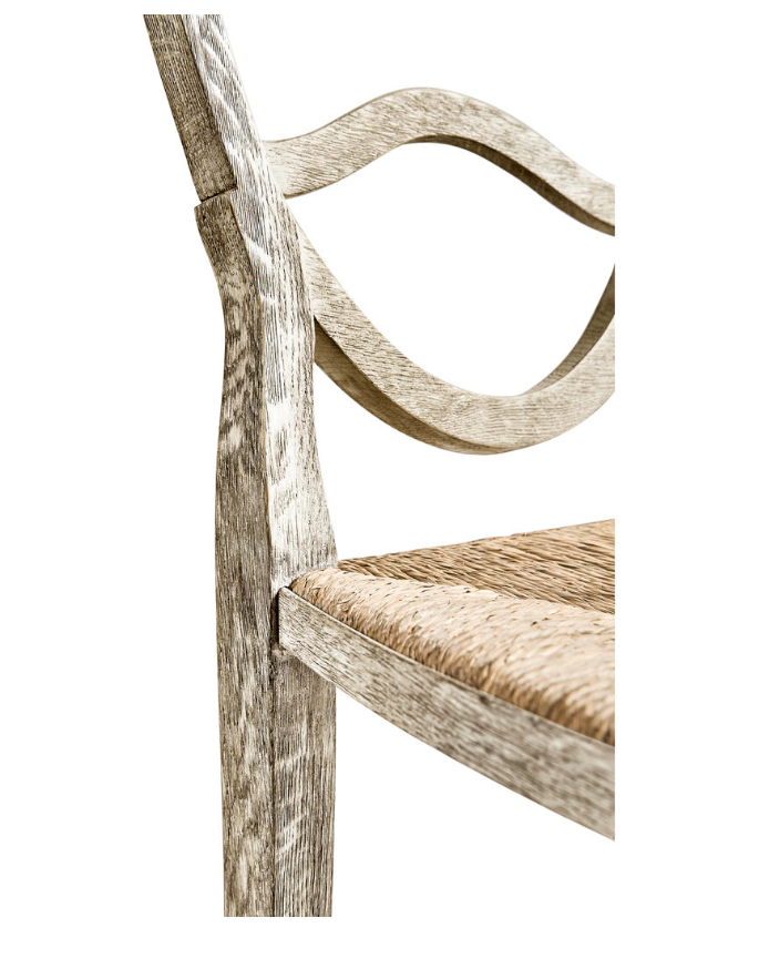 Chaise d'appoint en chêne gris Deauville