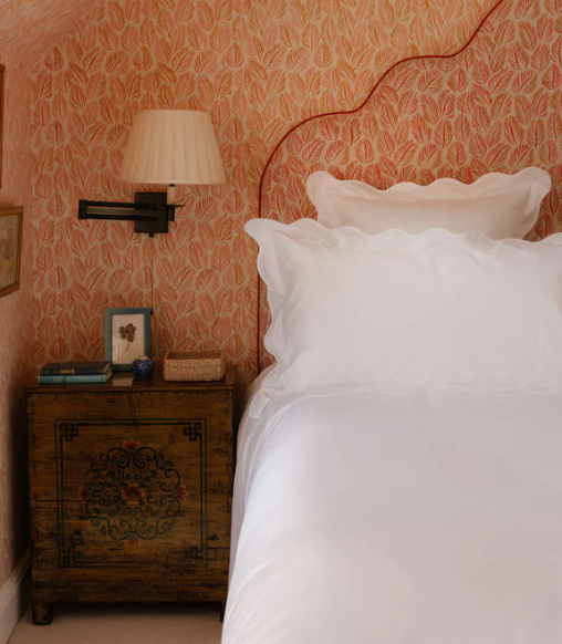 Housse de couette festonnée ondulée Alexandra