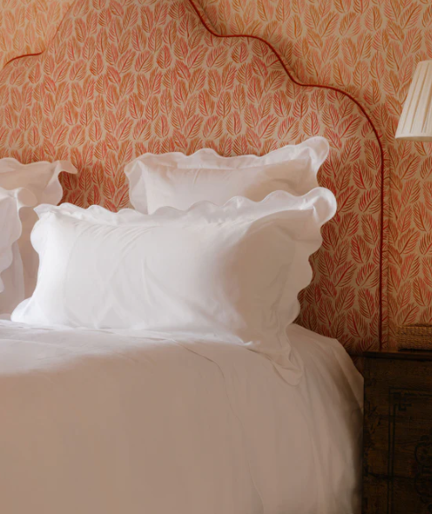 Housse de couette festonnée ondulée Alexandra