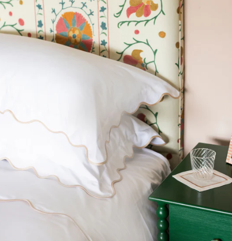 Housse de couette festonnée ondulée Alexandra