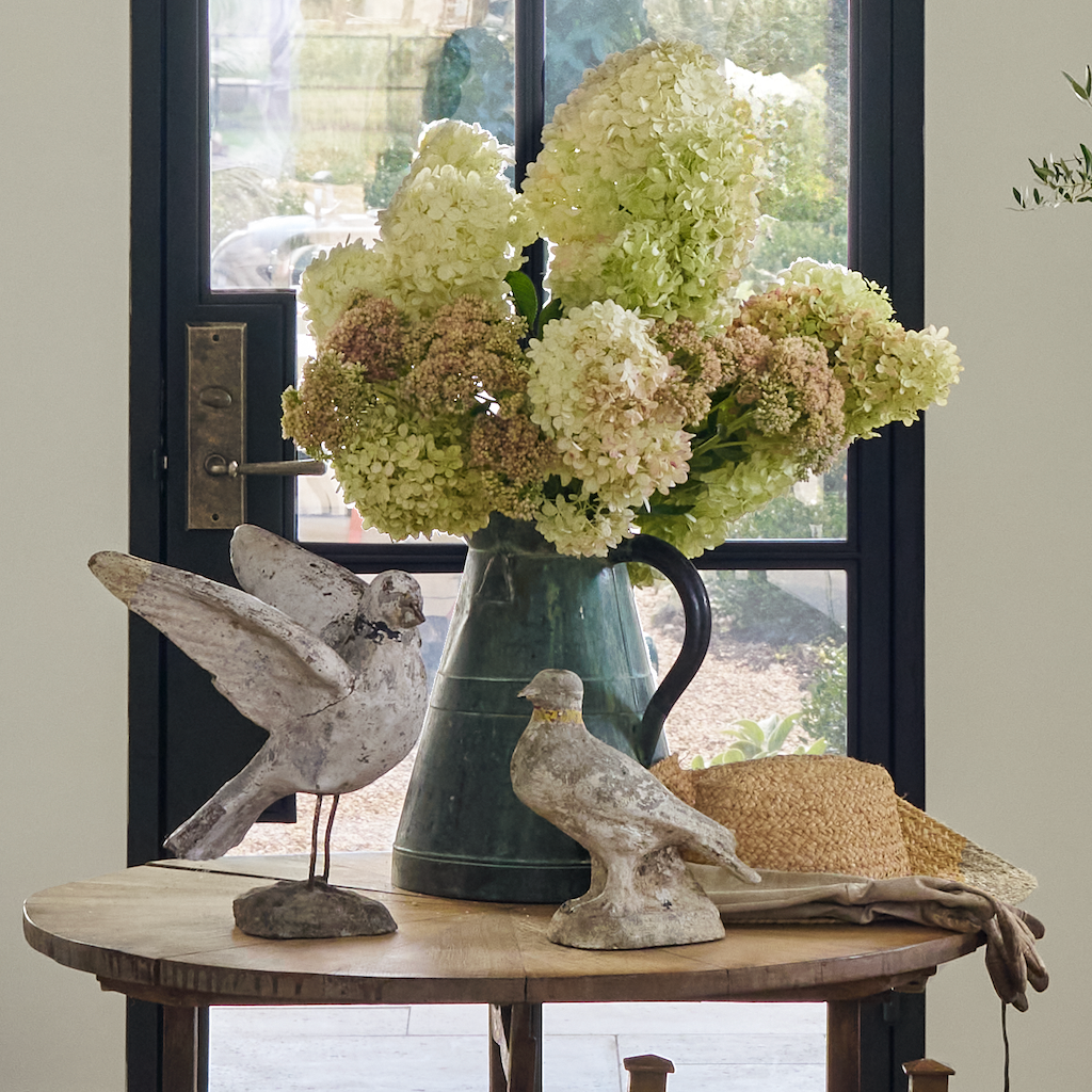 Sculpture antique en béton représentant une colombe de Belgique