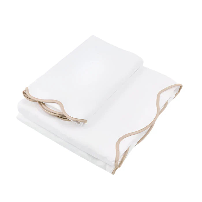 Paire de taies d'oreiller festonnées ondulées Alexandra