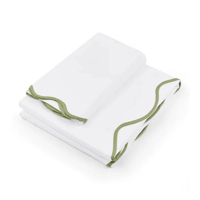 Paire de taies d'oreiller festonnées ondulées Alexandra