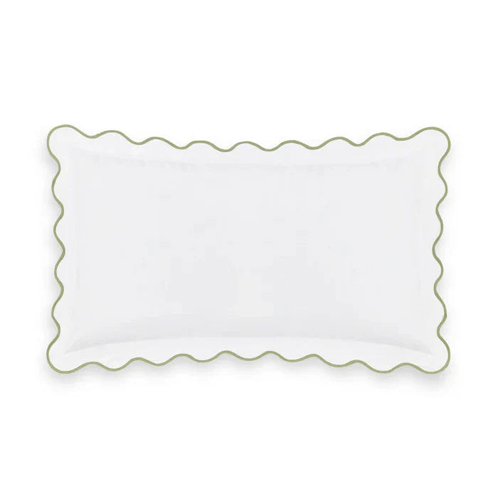 Paire de taies d'oreiller festonnées ondulées Alexandra