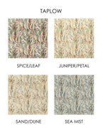 Housse de coussin en lin avec bordure marbrée