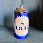 Pot d'un litre en porcelaine belge vintage