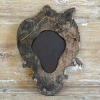 Miroir à cadre en bois belge avec traces de peinture dorée, vers 1800-1850