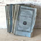 Ensemble de 11 Documents Historiques Bleus Anciens
