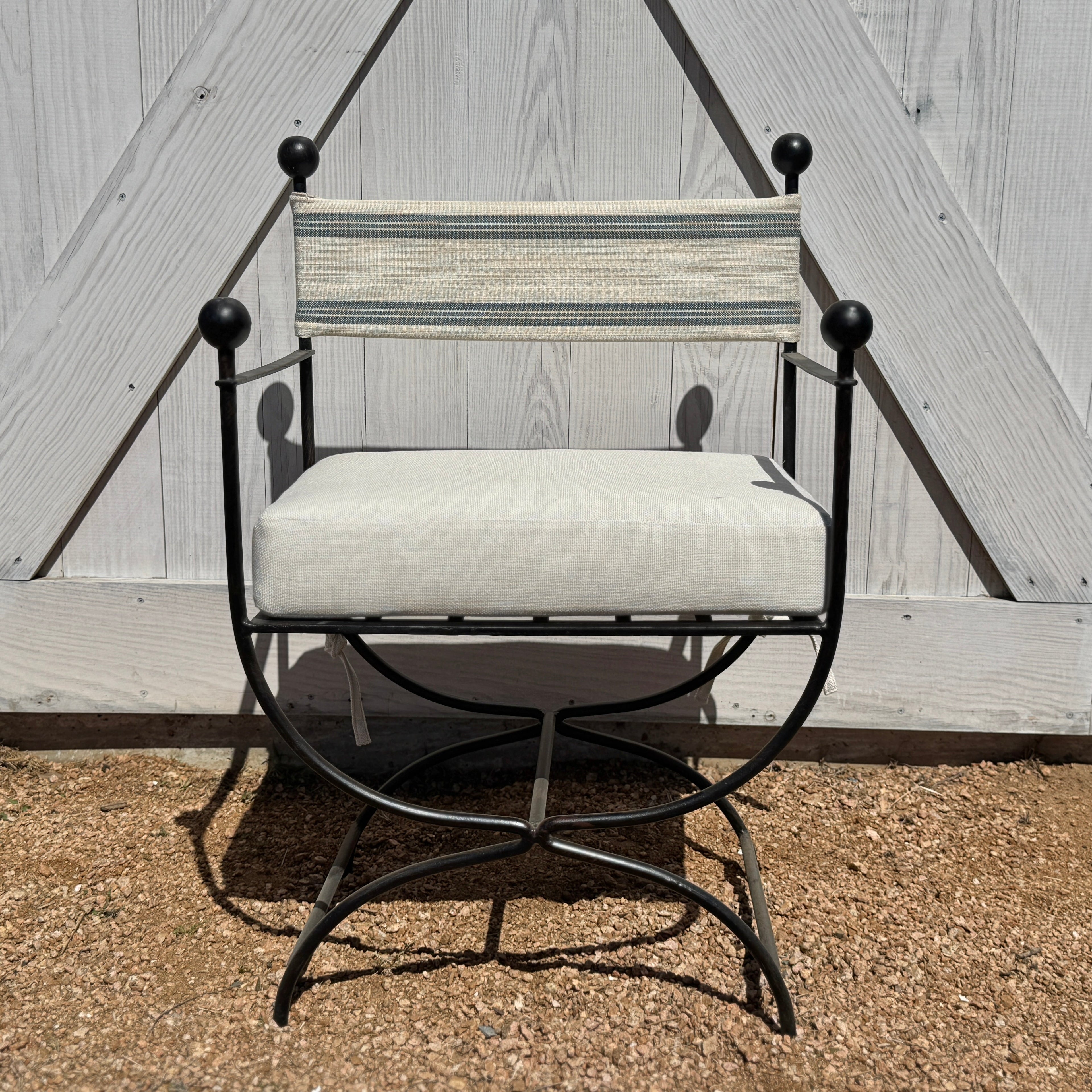 Lot de 8 chaises de jardin italiennes vintage de Milan vers 1960