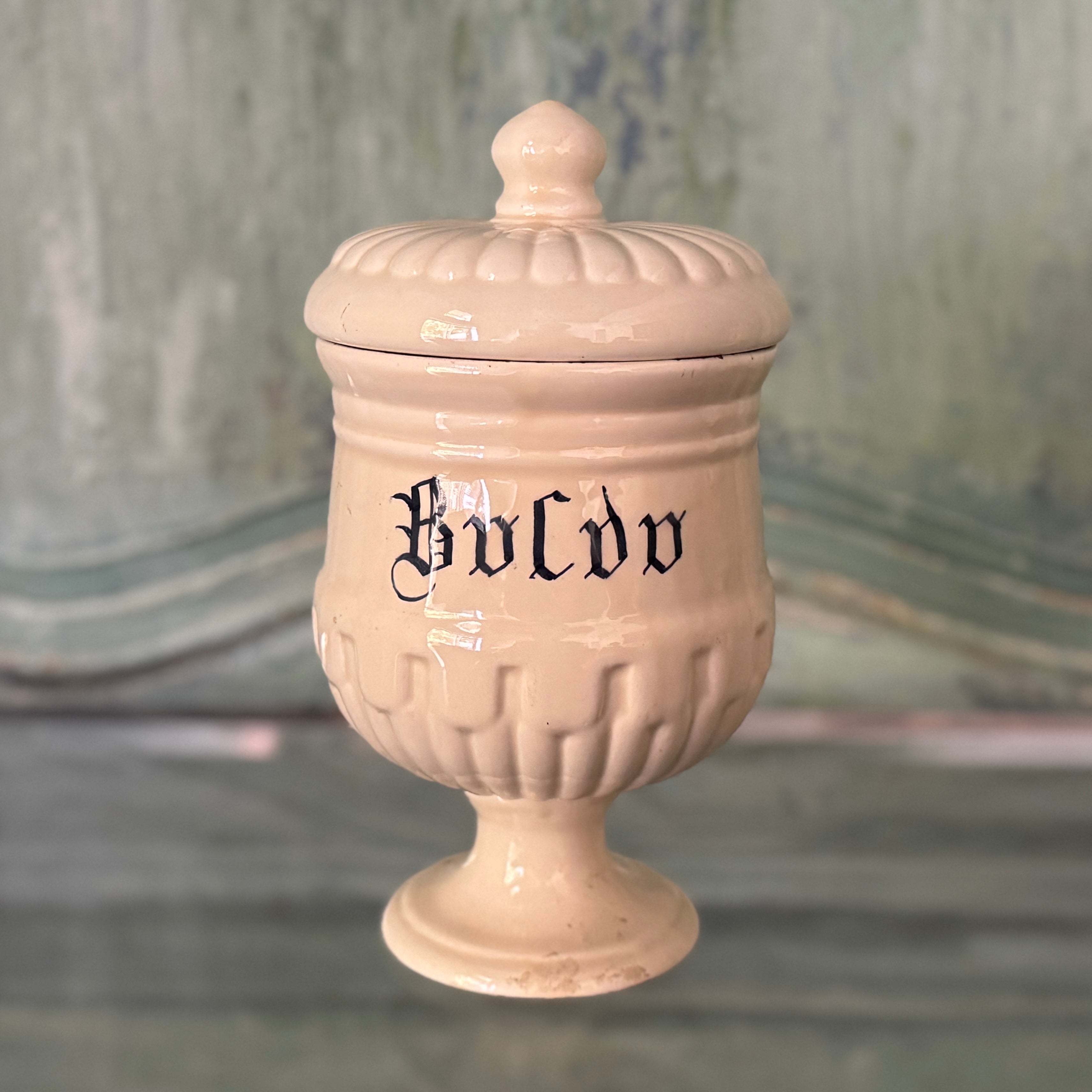 Pots d'apothicaire en céramique italienne vintage