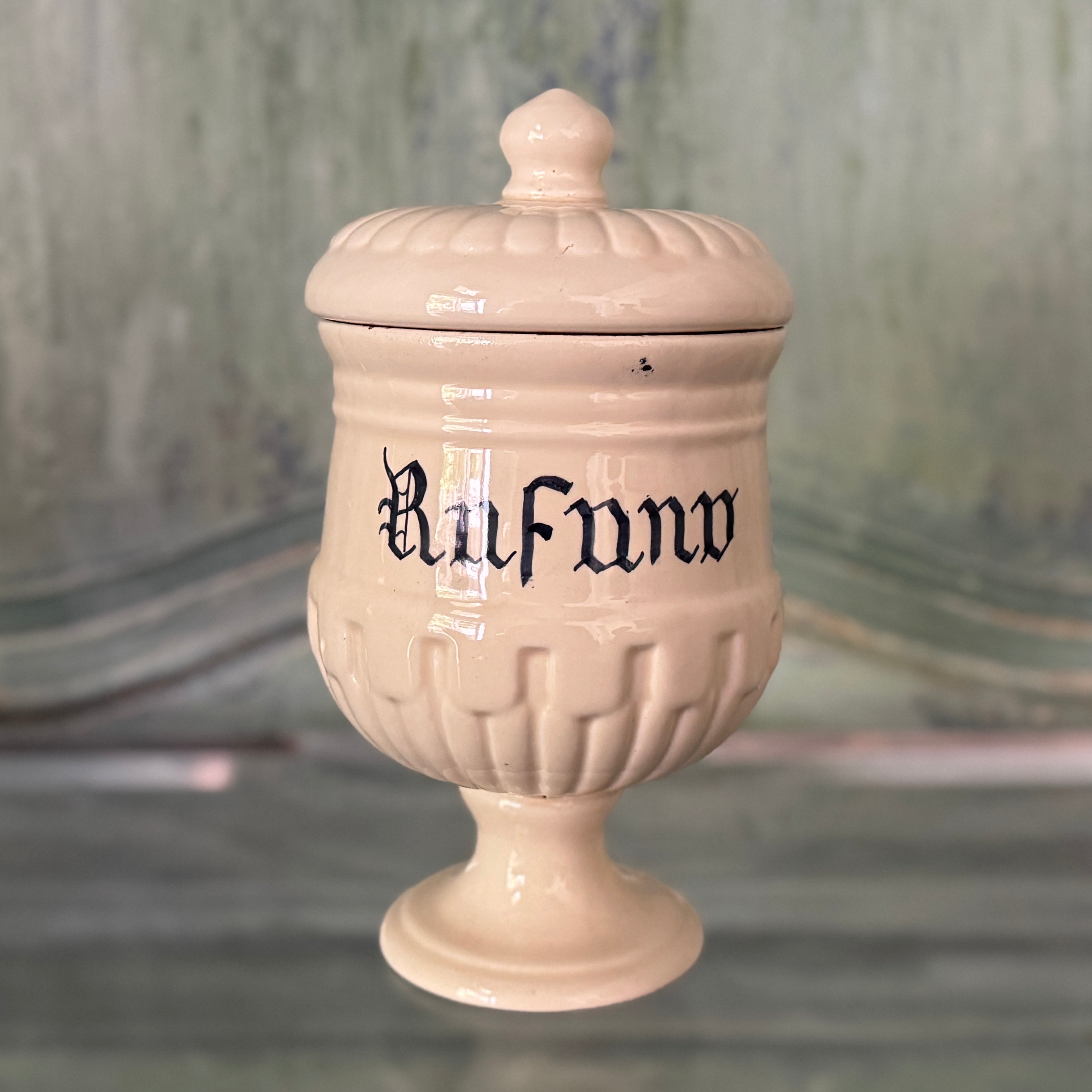 Pots d'apothicaire en céramique italienne vintage