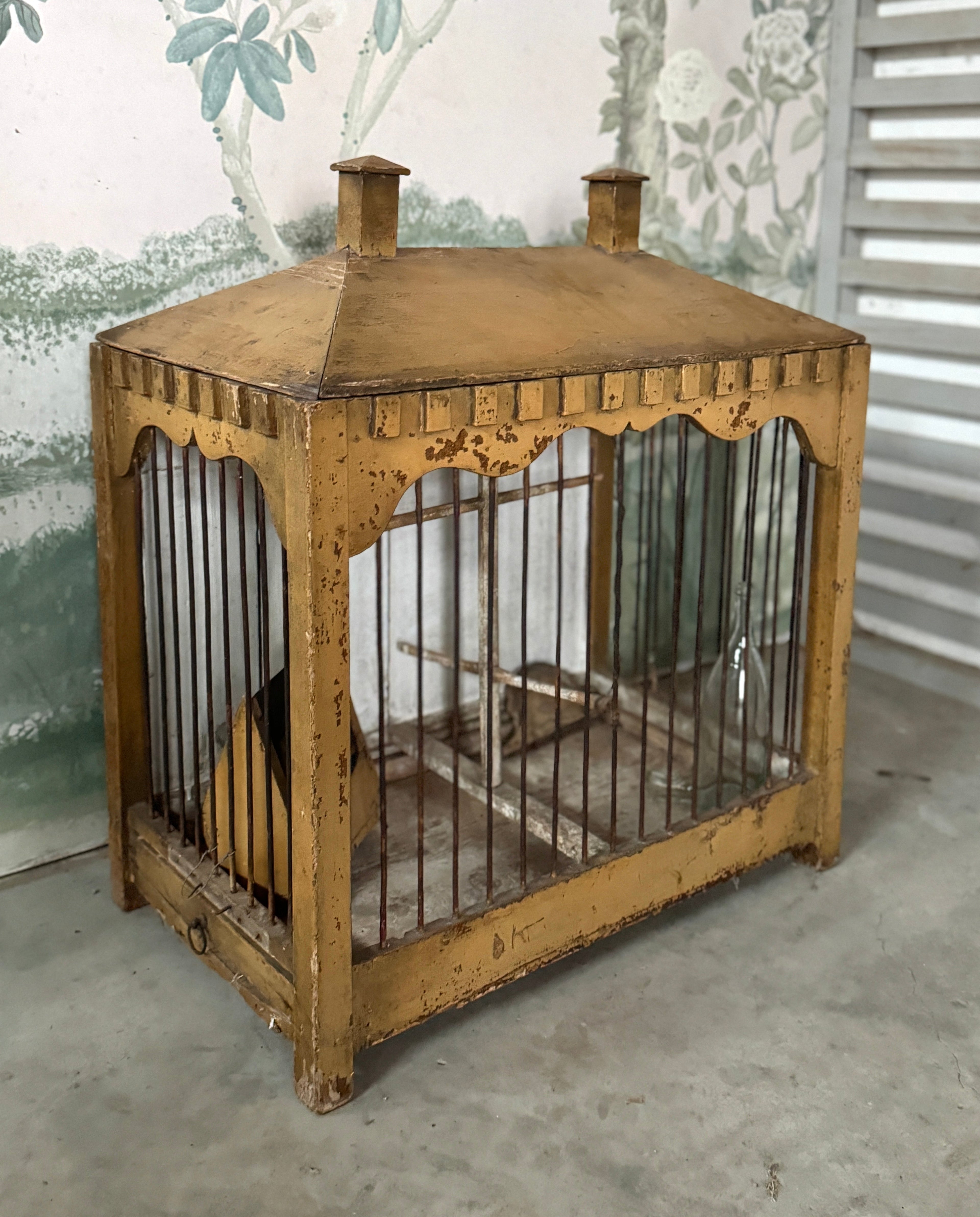 Cage à oiseaux antique belge