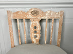Chaises suédoises à assise en jonc, lot de 4, vintage, années 1950