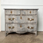 Superbe commode baroque suédoise bleue des années 1880 en finition d'origine