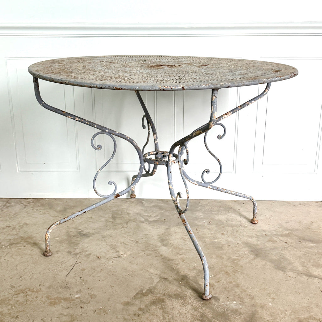 Table de jardin ancienne en métal français
