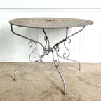Table de jardin ancienne en métal français