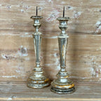 Paire de bougeoirs Louis XVI en argent