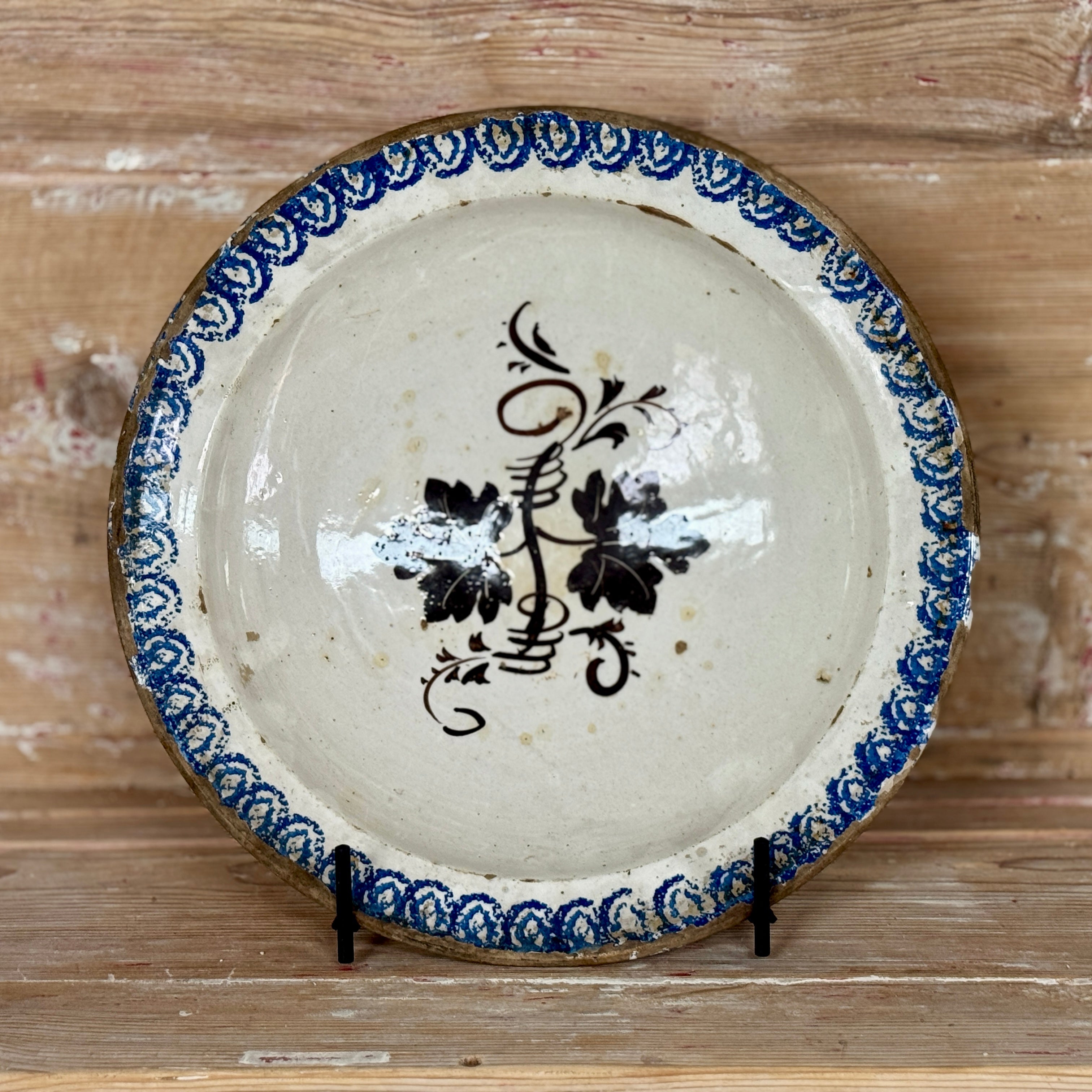 Ensemble de 5 assiettes du XIXe siècle provenant des Pouilles, en Italie