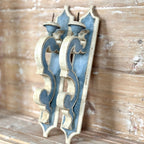 Appliques en bois italien peintes à la main (paire)