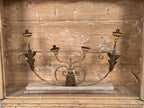 Paire de candélabres italiens sur base acrylique, vers 1700