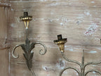 Paire de candélabres italiens sur base acrylique, vers 1700