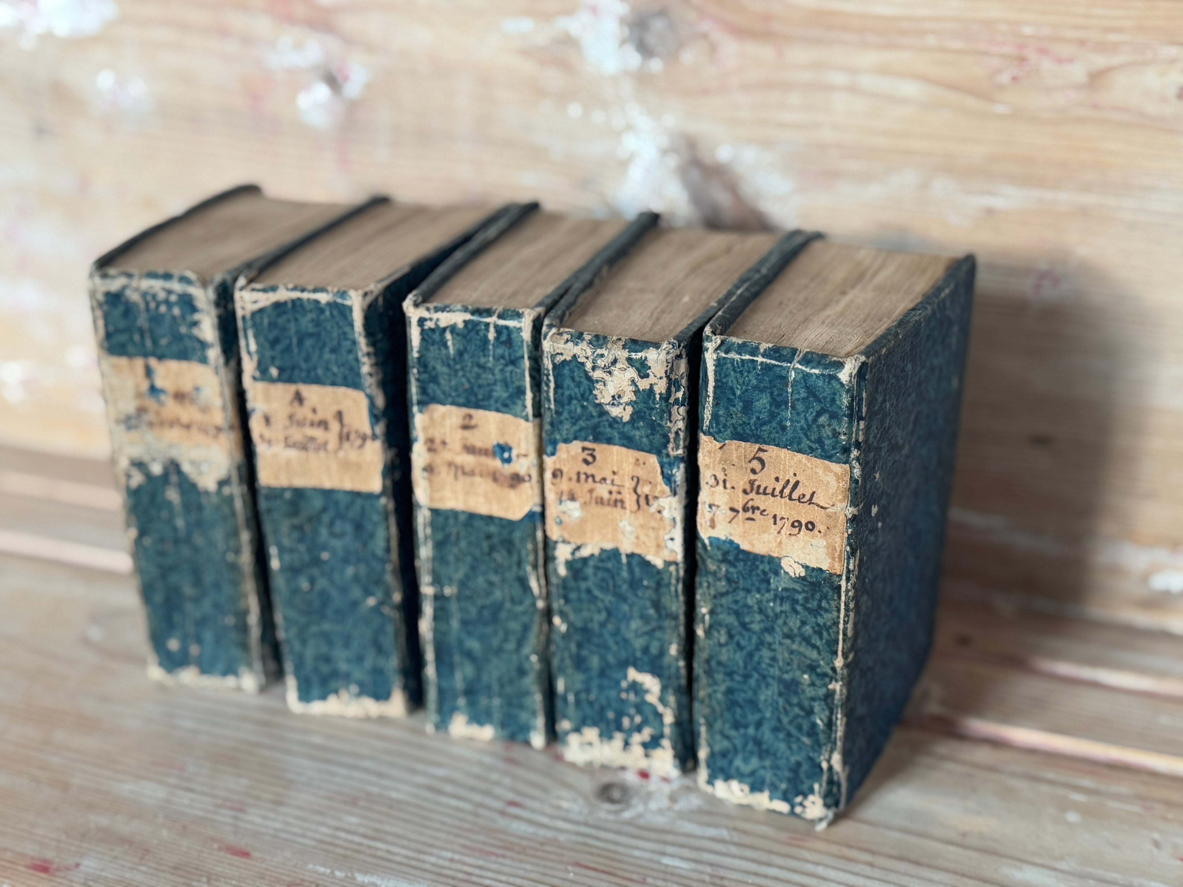 Ensemble de livres bleus prussiens anciens