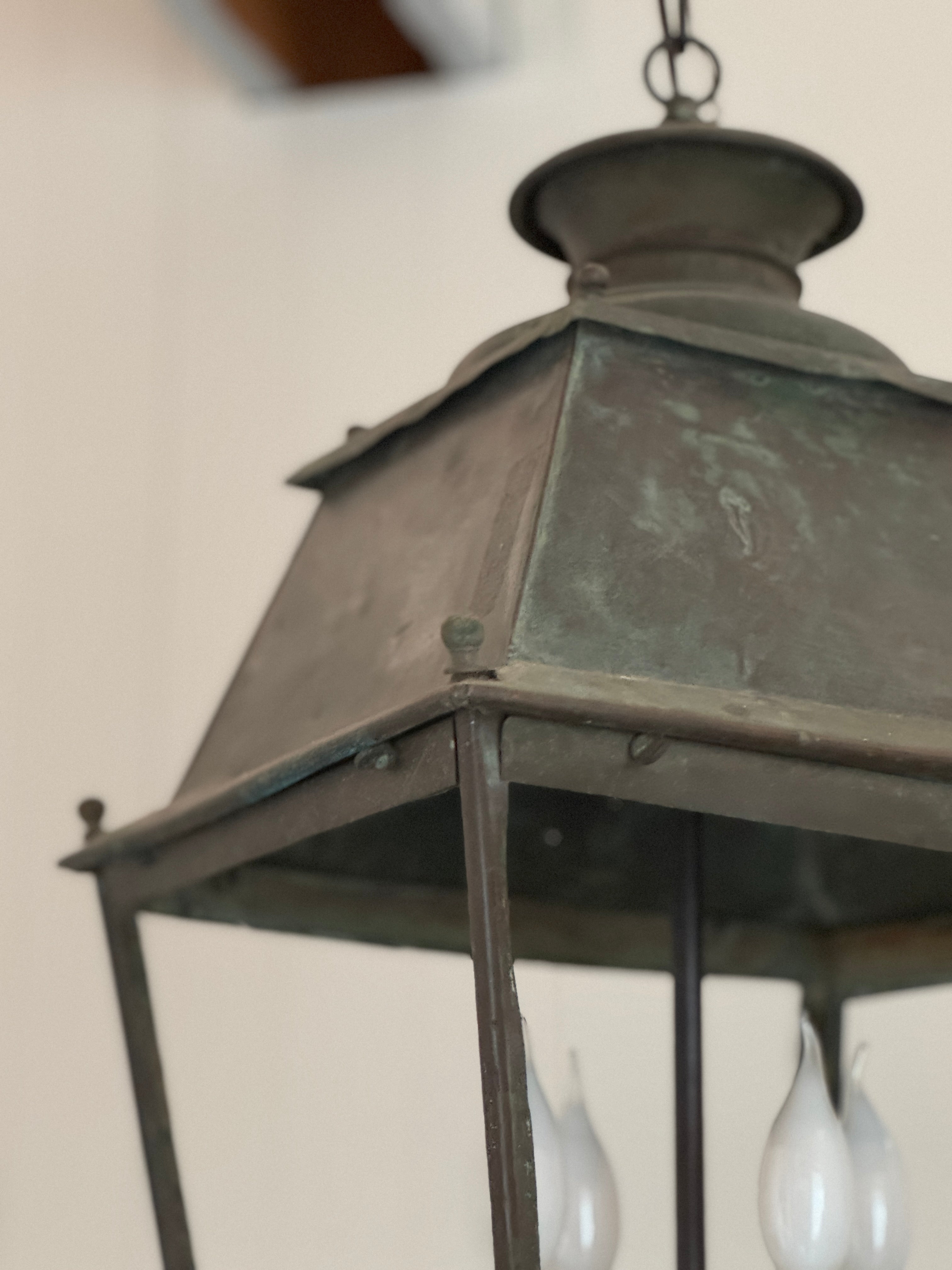 Lanterne italienne en cuivre du XIXe siècle