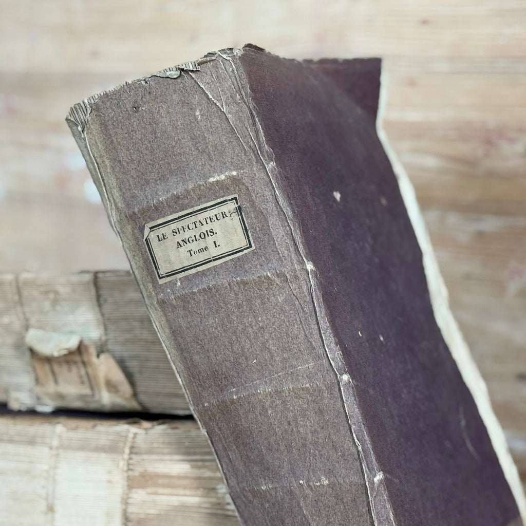 Lot de 3 livres anciens français aubergine