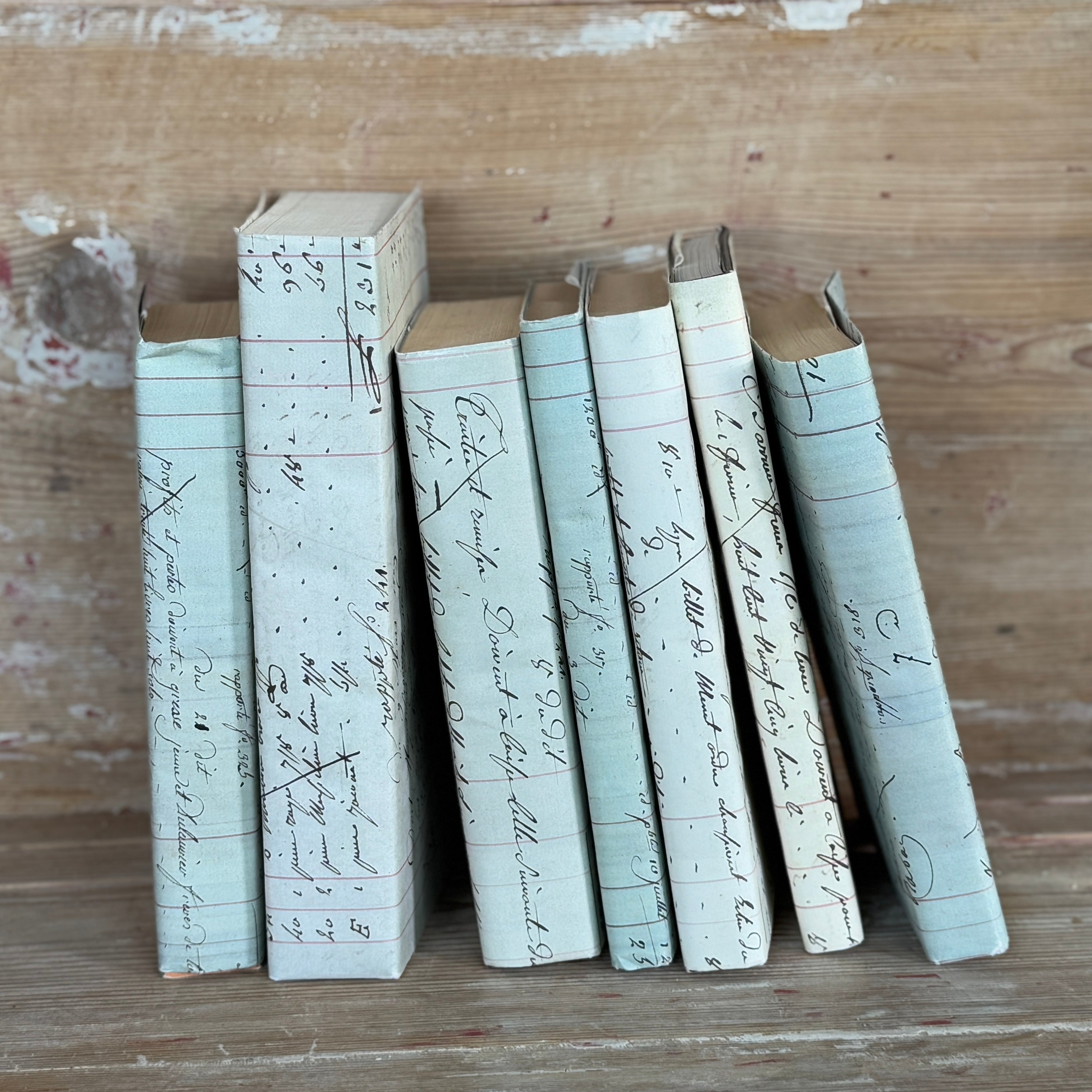 Couvertures de livres antiques imprimées en grand livre français (lot de 6)