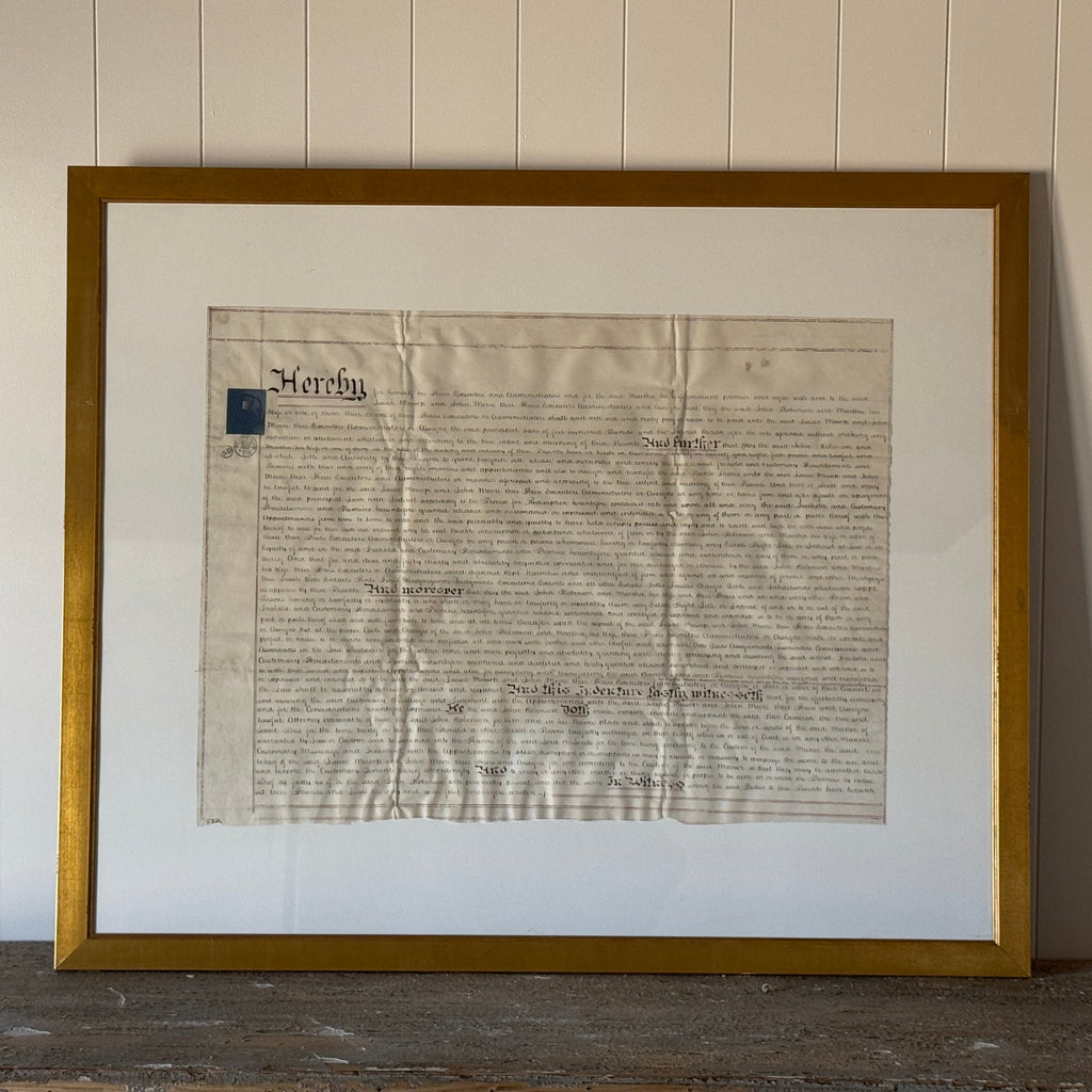 Papier d'acte encadré