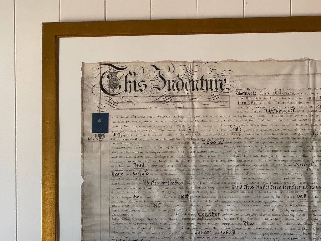 Papier d'acte encadré