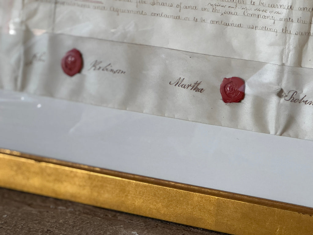 Papier d'acte encadré