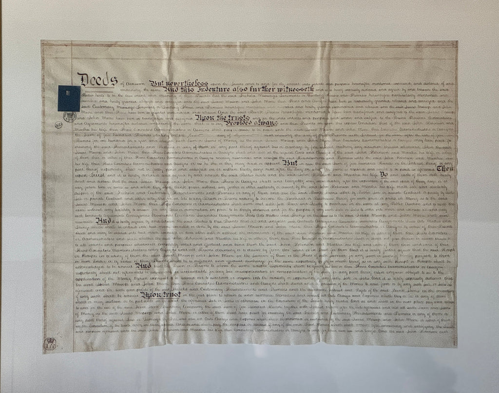 Papier d'acte encadré