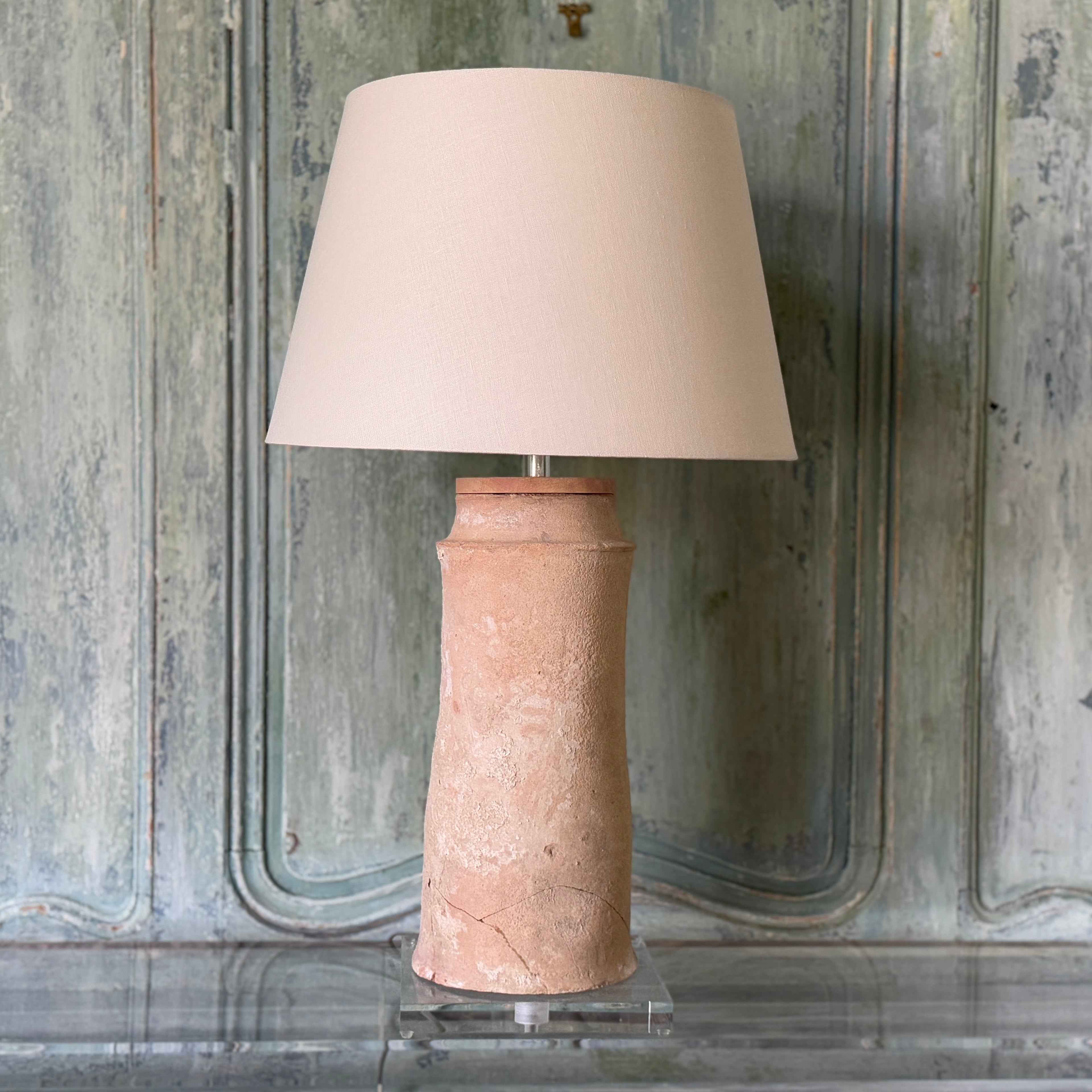 Lampe à jet de pluie en terre cuite espagnole, vers le XVIIe siècle