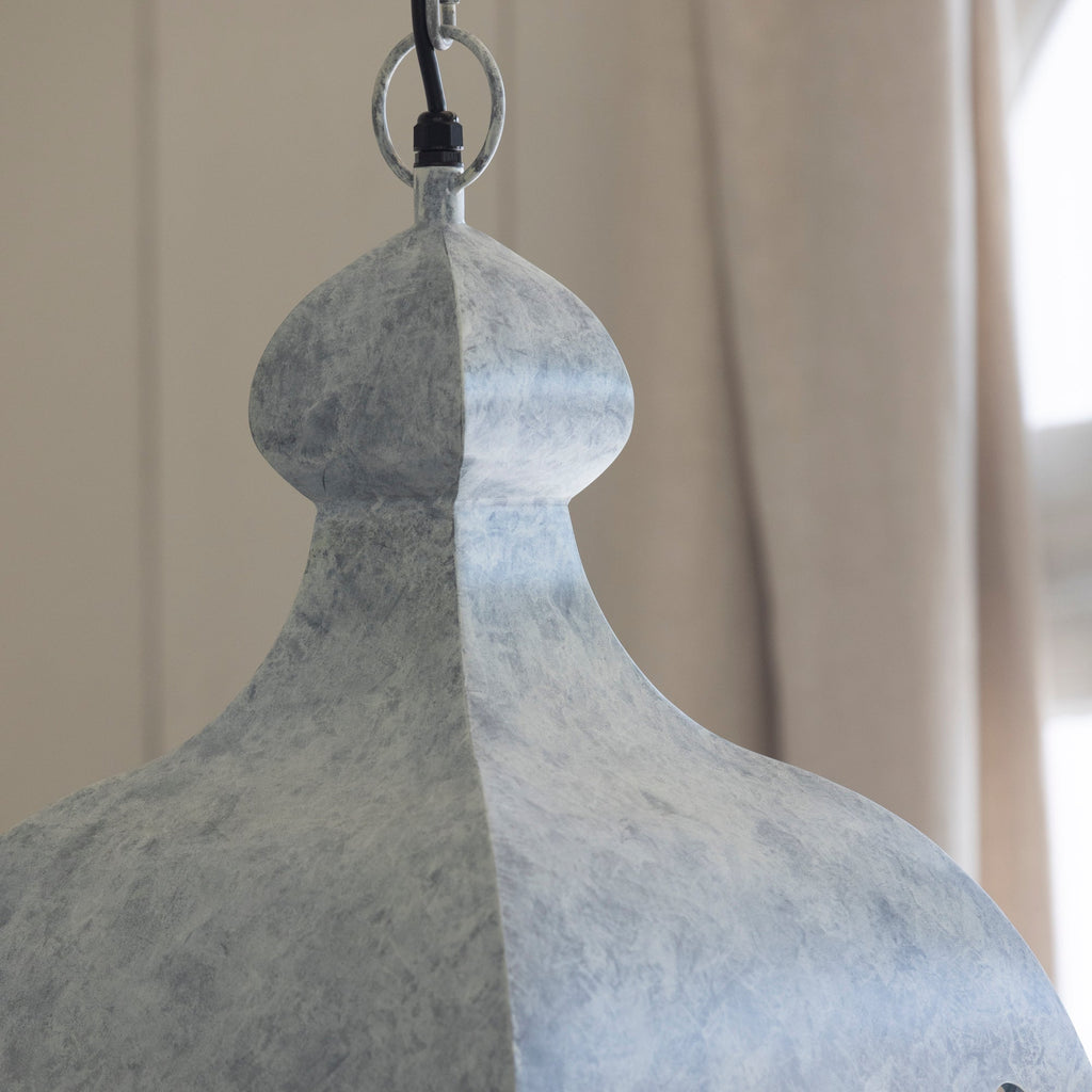 Lanterne Marais en finition zinc français