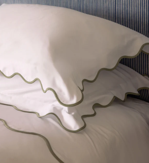 Housse de couette festonnée ondulée Alexandra