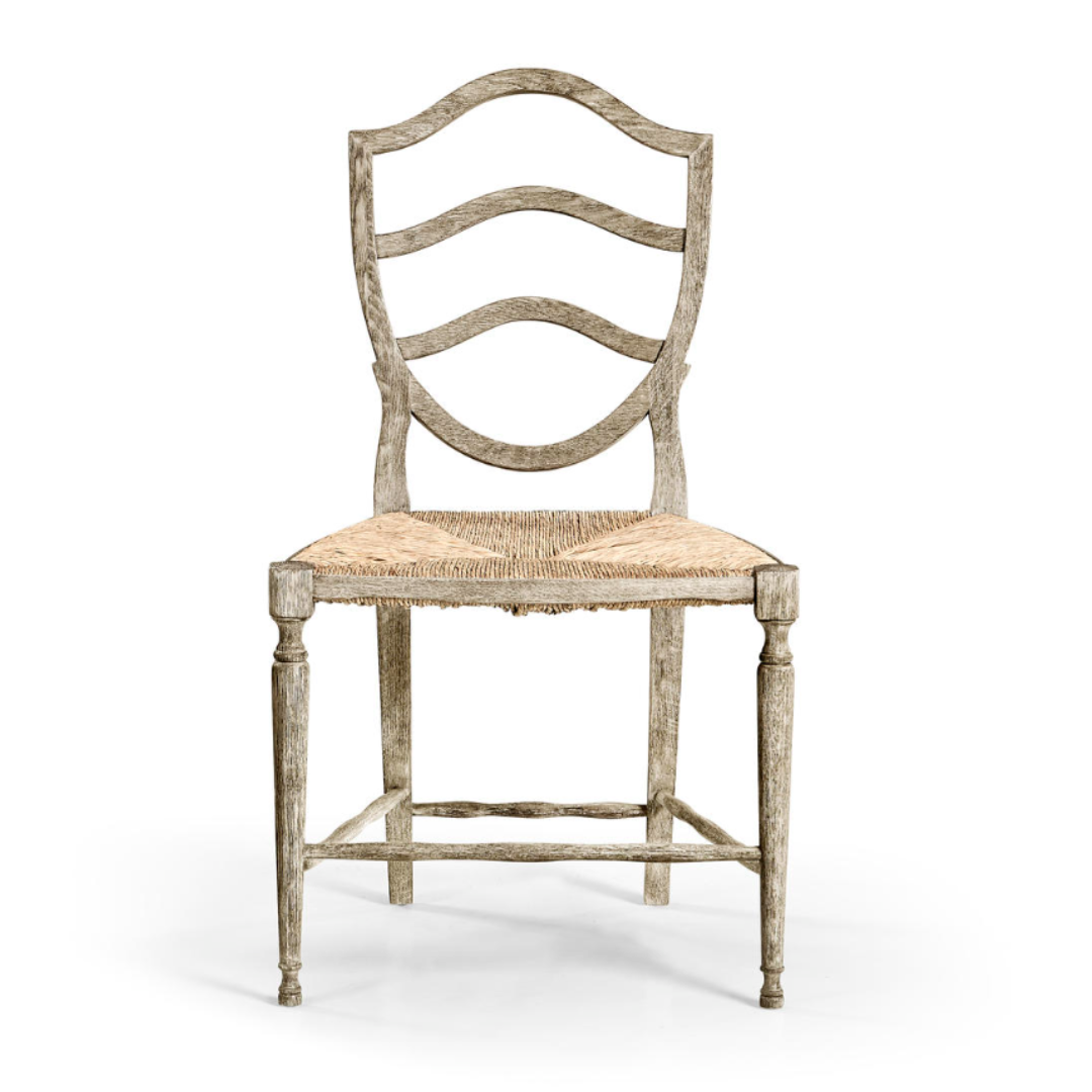 Chaise d'appoint en chêne gris Deauville
