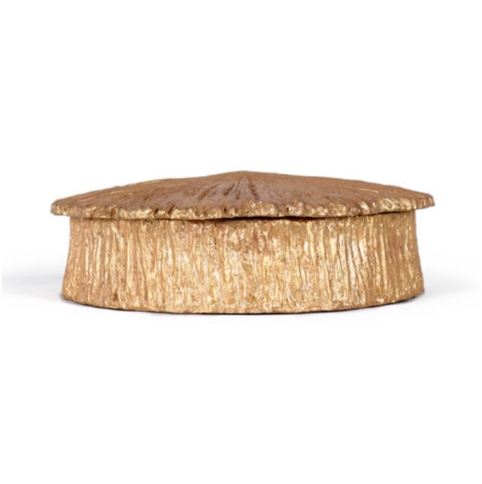 Boîte ronde en corail plume