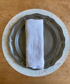 Ensemble de serviettes monogrammées vintage teintes à la main