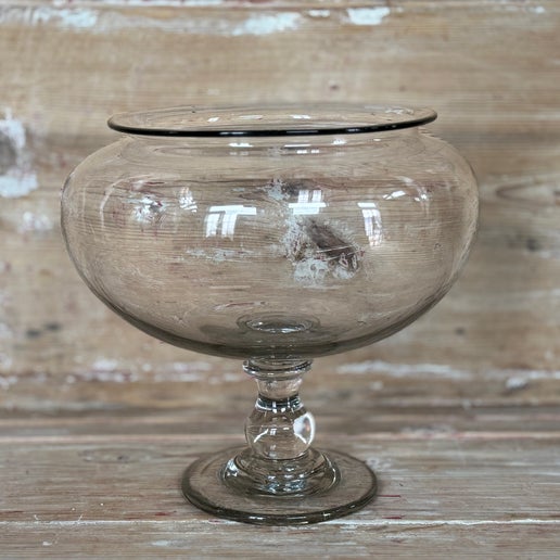 Grand bol à sangsues en verre du XIXe siècle